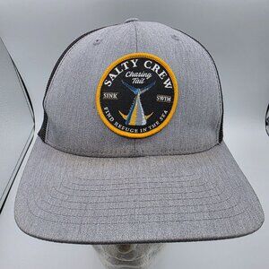 Salty Crew Bottom Dweller Retro Mens Gray Trucker Hat Fishing Outdoors Casual